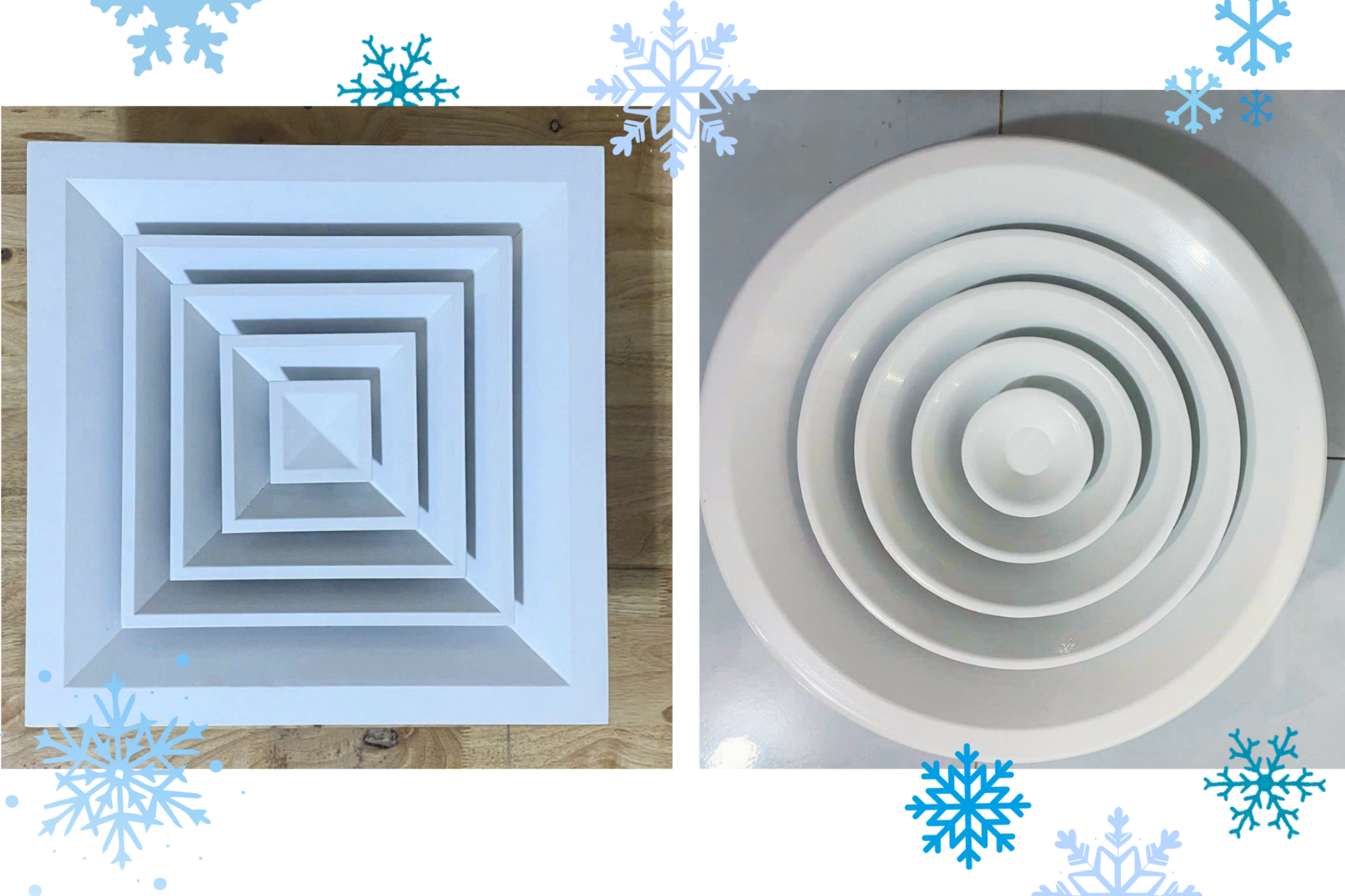 MIỆNG GIÓ KHUẾCH TÁN TRÒN & VUÔNG: BÍ MẬT CỦA LÀN GIÓ MÁT HOÀN HẢO